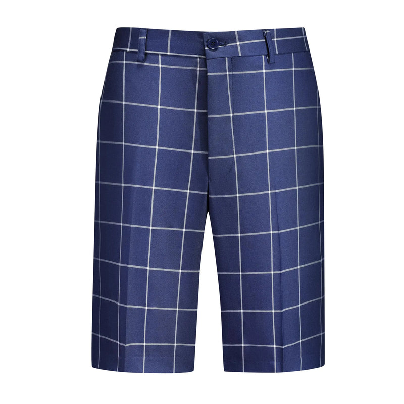 2026 Summer New Arrivals: Men's Black Checkered Suit Shorts (Asian Sizes), Red Slim-Fit Knee-Length Pants.