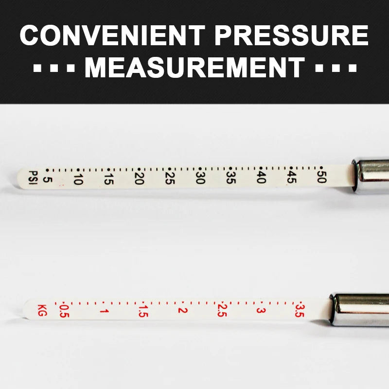 SEAMETAL 5-50PSI Vehicle Tire Air Pressure Gauge High Precision Pressure Measuring Pen for Vehicles Tester Dual Head Gauge Tool