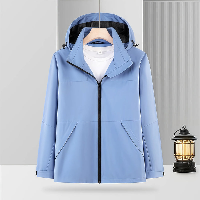 Autumn outdoor Hooded pure color  casual  Single layer down jacket waterproof windproof  outdoor  travel couple clothes