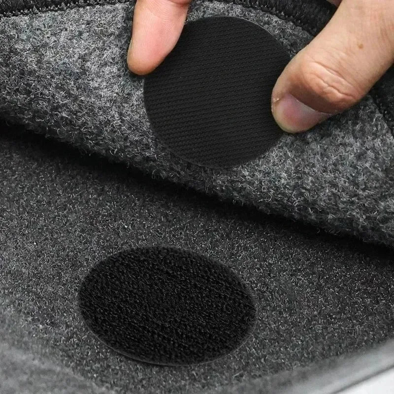 Double-Sided Adhesive Velcro Car Floor Mat Invisible Fixed Sticker Anti-Slip High Temperature Resistant Auto Interior Accessory
