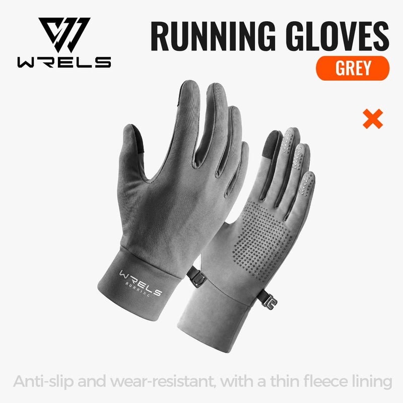 WRELS Driving Gloves Thermal Anti‑Slip Glove Liners Touch Screen Running Hiking Cycling Winter Men Women Outdoor Sports Glove