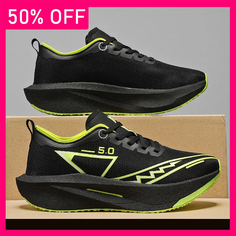 Unisex Sports Shoes Trendy Mesh Breathable Spring Running Tennis Shoes 2026 New Comfortable Thick Soled Fitness Shoes for Men