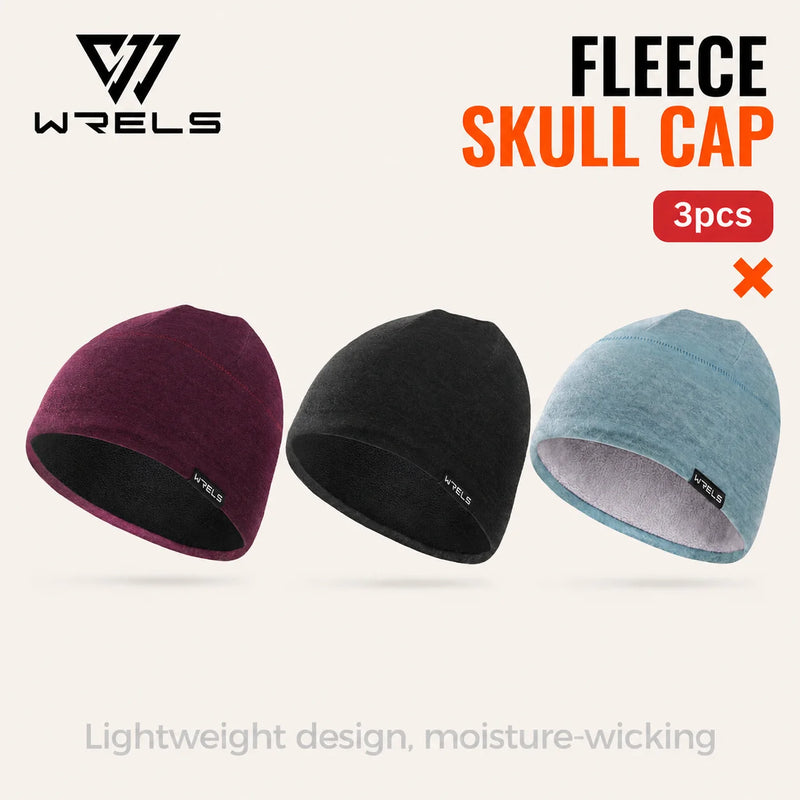 WRELS Running Beanie Windproof Warm Hat Fleece Lined Stretch Elastic Anti Cold Skiing Winter Outdoor Men Women Thermal Skull Cap