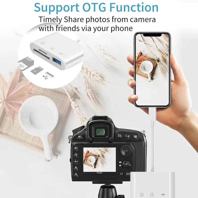 3-in-1 Card Reader Adapter Type C To SD TF Memory Card Reader USB Type C OTG Converter For Huawei Samsung Xiomi Phone Tablet
