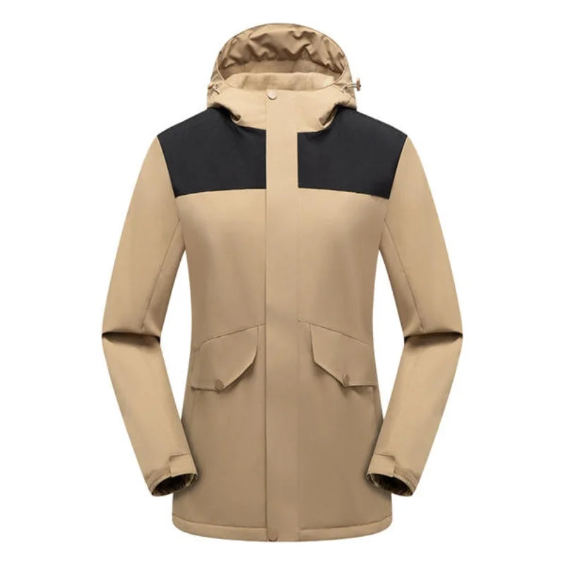 YKK zipper one-piece fleece thickened outdoor suit team-building activity mountaineering jacket windproof and warm custom logo