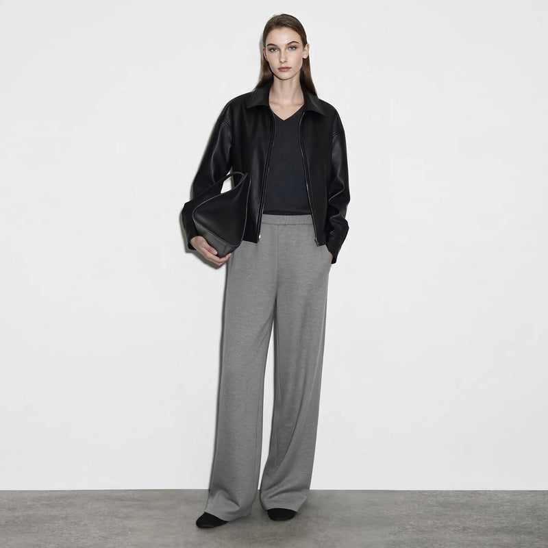 Amii Women's Trousers Loose Fit Elastic Waist Wide Leg Pants Autumn Casual Versatile Relaxed Comfortable Woman Pants 12653007