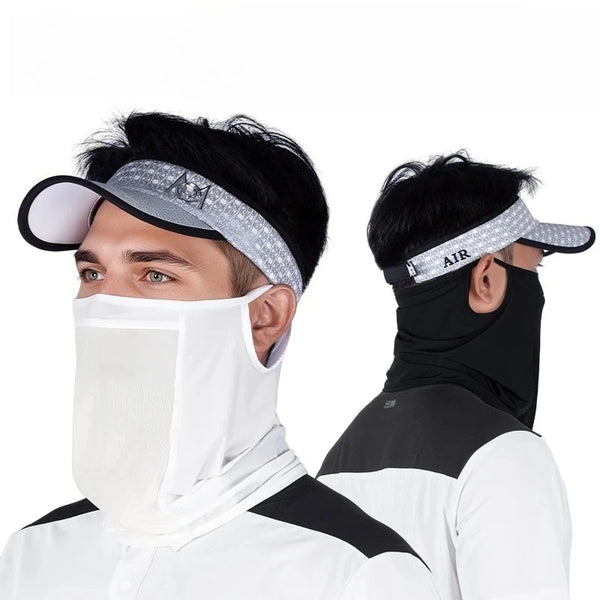 Men Golf Sun Protection Face Mask Outdoor Sun Shield for Face and Neck Breathable Mesh Sports Scarf WB006
