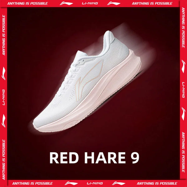ស្បែកជើងរត់ប្រណាំង Li-Ning សម្រាប់នារី RED HARE 9 Racing មានស្នោស្រាល មានខ្យល់ចេញចូលបានល្អ ស្បែកជើងហ្វឹកហាត់ Lining ការពារការរអិល ARPW004