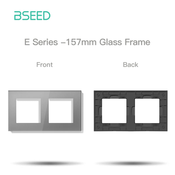 BSEED 1/2/3/4Gang WIFI ចុចប្តូរផ្នែកតែស៊ុមកញ្ចក់ Smart Dimmer មុខងារប្តូរវាំងនន DIY ផ្នែក EU Wifi រន្ធគ្រឿងបន្លាស់