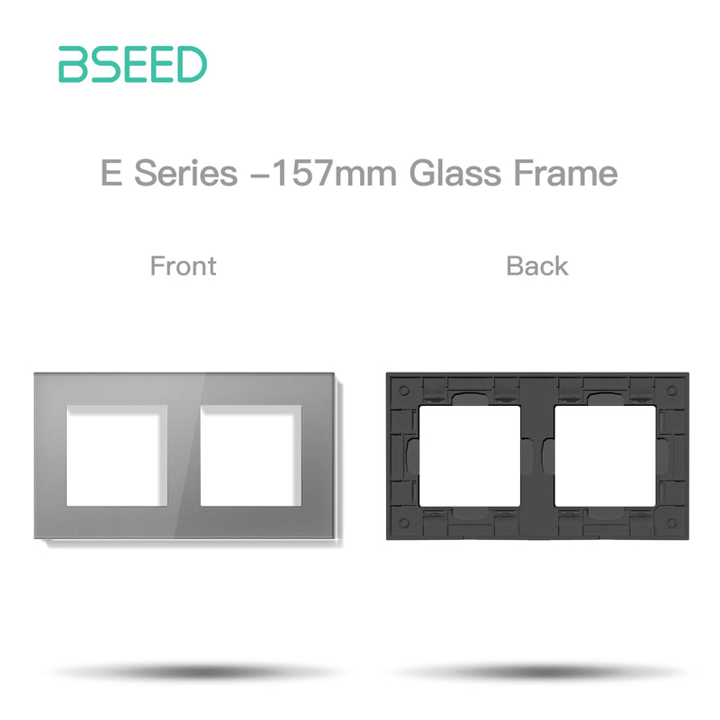 BSEED 1/2/3/4Gang WIFI Click Switch Part Only Glass Frame Smart Dimmer Curtain Switch Function DIY Part EU Wifi Socket Parts