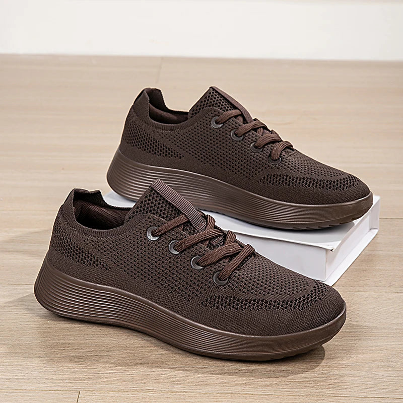 Mens Running Sneakers 2025 New Breathable Mesh Sports Shoes Snug Soft Outdoor Casual Mesh Tennis Shoes for Men