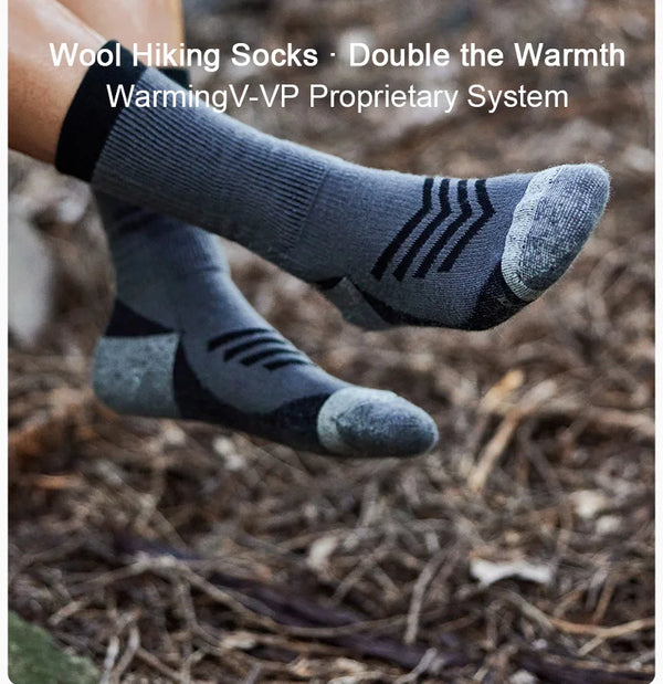 ស្រោមជើងរោមចៀមកម្ដៅ Naturehike ស្រូបយកឆក់ រដូវរងា ឡើងភ្នំ ក្តៅ ធន់នឹងការកកិត ស្រោមជើងខ្ពស់ជង្គង់