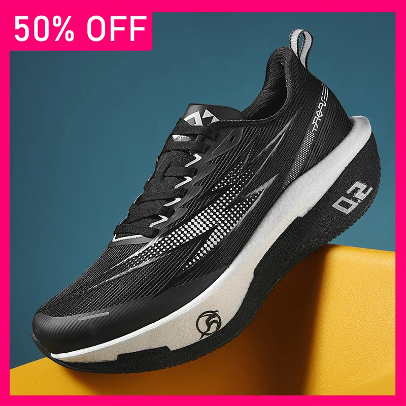 Unisex Sports Shoes Marathon Running Breathable Light Outdoor Training Shoes Thick Soled Anti Slip Shock-absorbing Racing Shoes