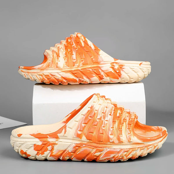 Mens Wide Toe Camouflage Slide Sandals Thick Platform EVA Open Toe Slippers Non Slip Comfort Casual Slides for Indoor Outdoor