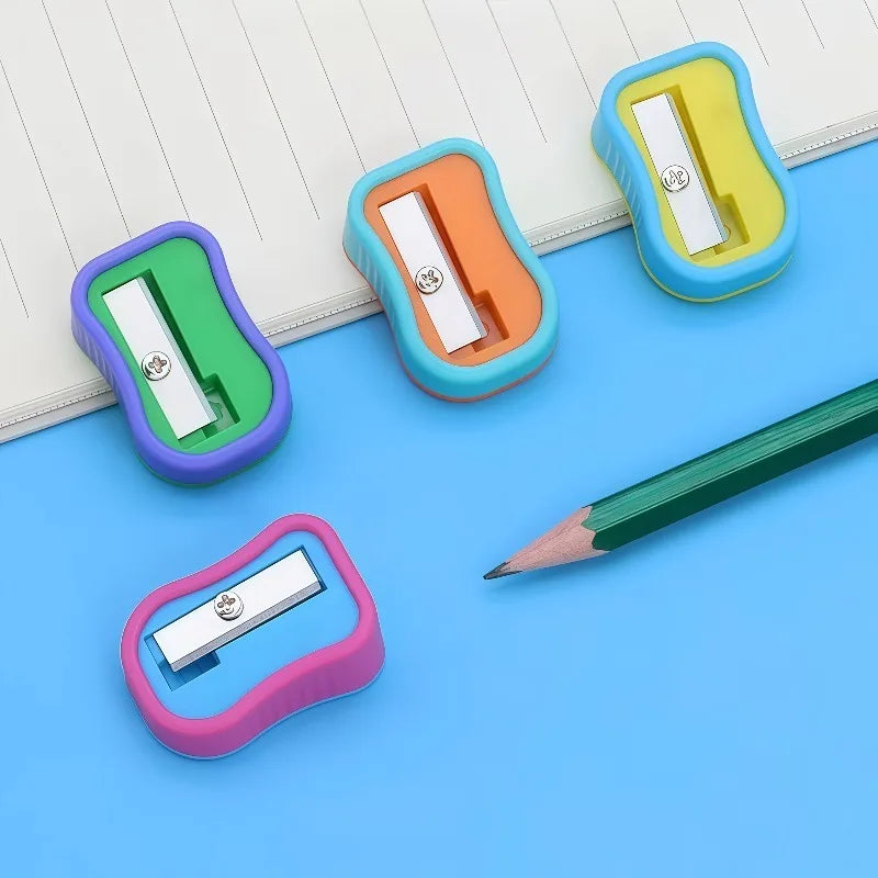2/4pcs Color pen roller, single hole pencil sharpener, new creative design, comfortable grip, student tool, school supplies.