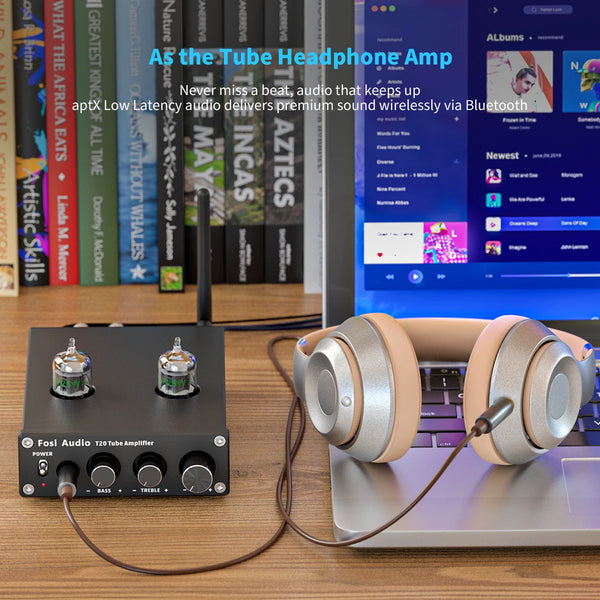 ឧបករណ៍បំពងសម្លេងបំពង់ Fosi Audio ប៊្លូធូសស្តេរ៉េអូ TPA3116D2 ឧបករណ៍បំពងសម្លេងចល័តសម្រាប់កាសស្តាប់ត្រចៀកសម្រាប់ឧបករណ៍បំពងសម្លេងអកម្មនៅផ្ទះ 50W