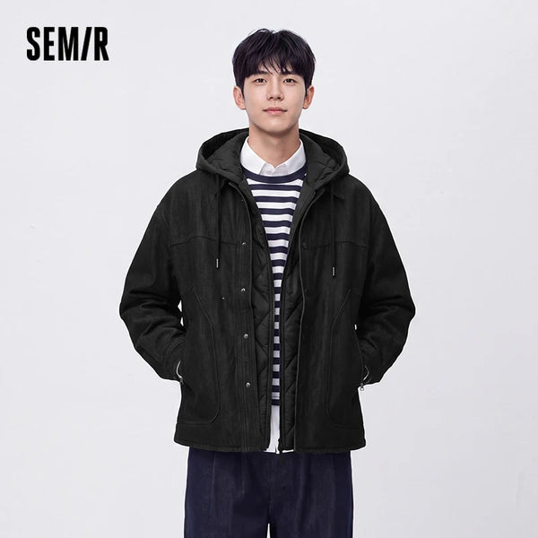 អាវក្រៅបុរស Semir មានក្រណាត់ស្រាល មានហ៊ូដពីរស្រទាប់ ការពារទឹក ស្រទាប់ខាងក្នុងអាចដោះចេញបាន អាចពាក់បានបីទិស ថ្មីឆ្នាំ 2026