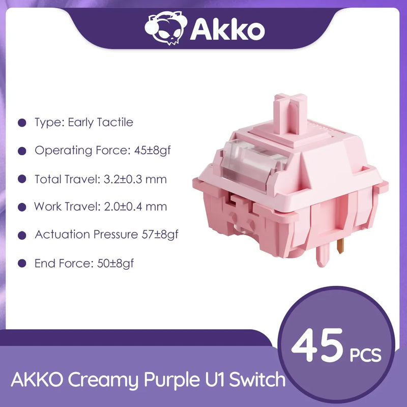 Akko Tactile Mechanical Keyboard Switch U1 Series Creamy Purple