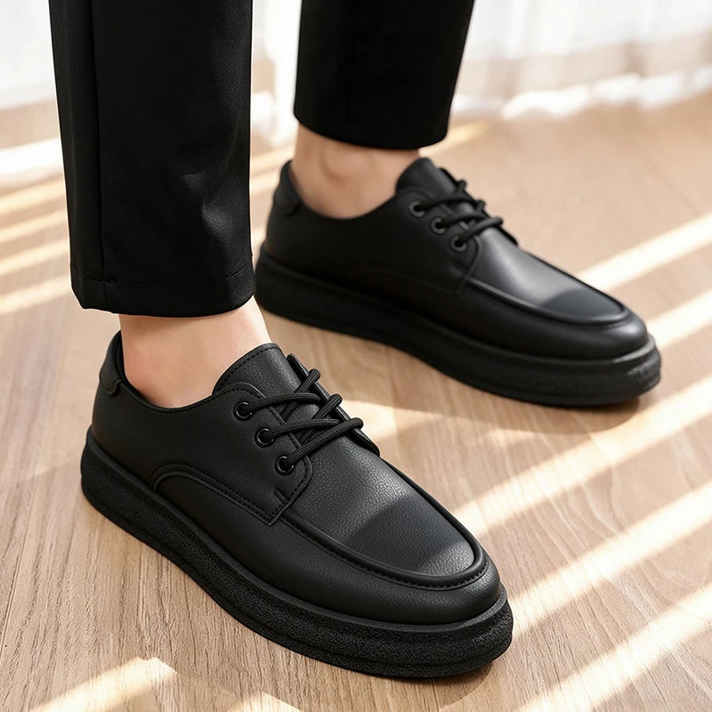 Men's lace up casual shoes four seasons new breathable light soft sole lazy shoes fashion Joker outdoor walking party tide shoes