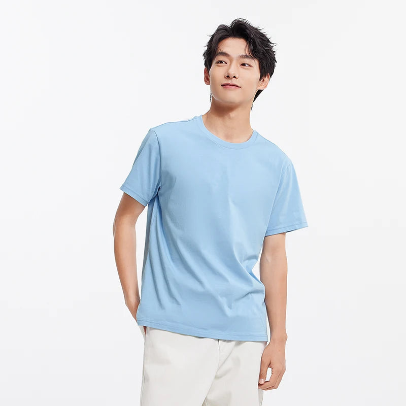 Semir T shirt Unisex Summer Cotton Cool Touch Solid Color Plus Size Couple Style Casual Comfortable Daily T shirts Tops Man