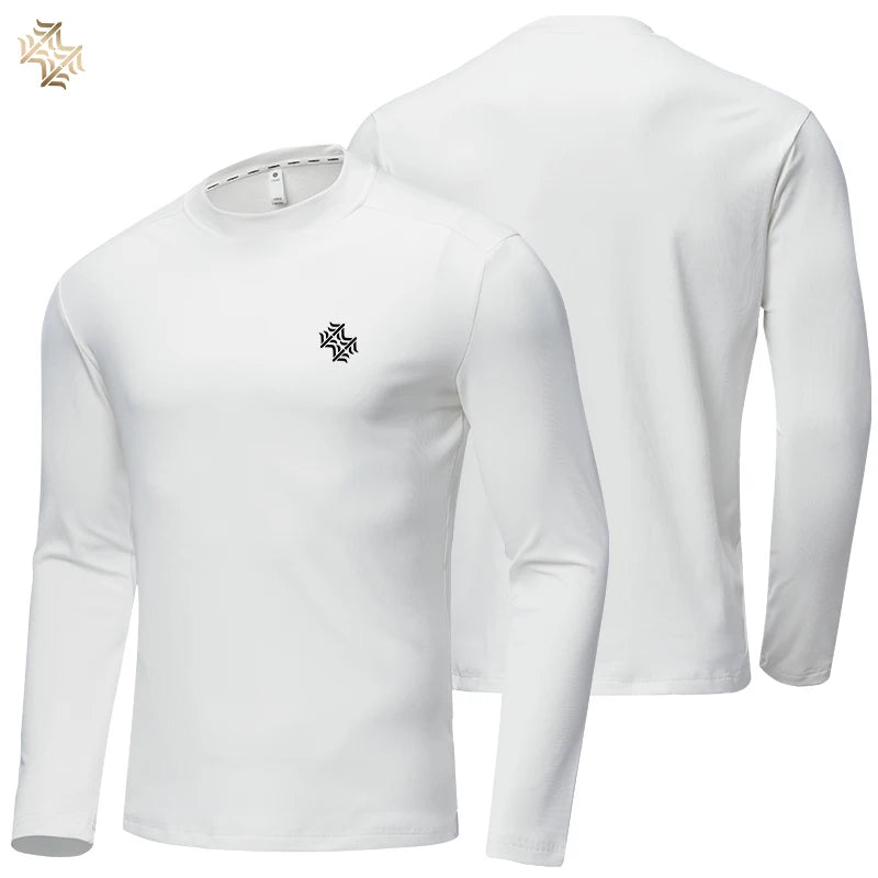 SBWL Autumn High Quality Men's Running Fitness Outdoor Sportswear Long Sleeve T-Shirt Business Casual Breathable Base Shirt Top