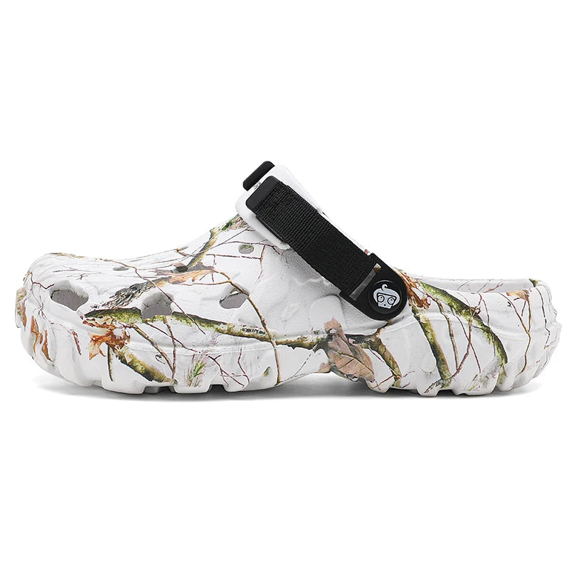 Wide Toe Beach Sandals for Men Holes Shoes Breathable Summer Rubber Slippers Garden Shoes Clogs Lightweight Big Size 49 50 51