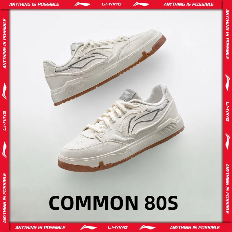 ស្បែកជើងស្គីបុរស Li-Ning Common 80S ខ្នើយពីរជាន់ ស្បែកជើងធម្មតា ស្បែកជើងទាន់សម័យ AGCW135