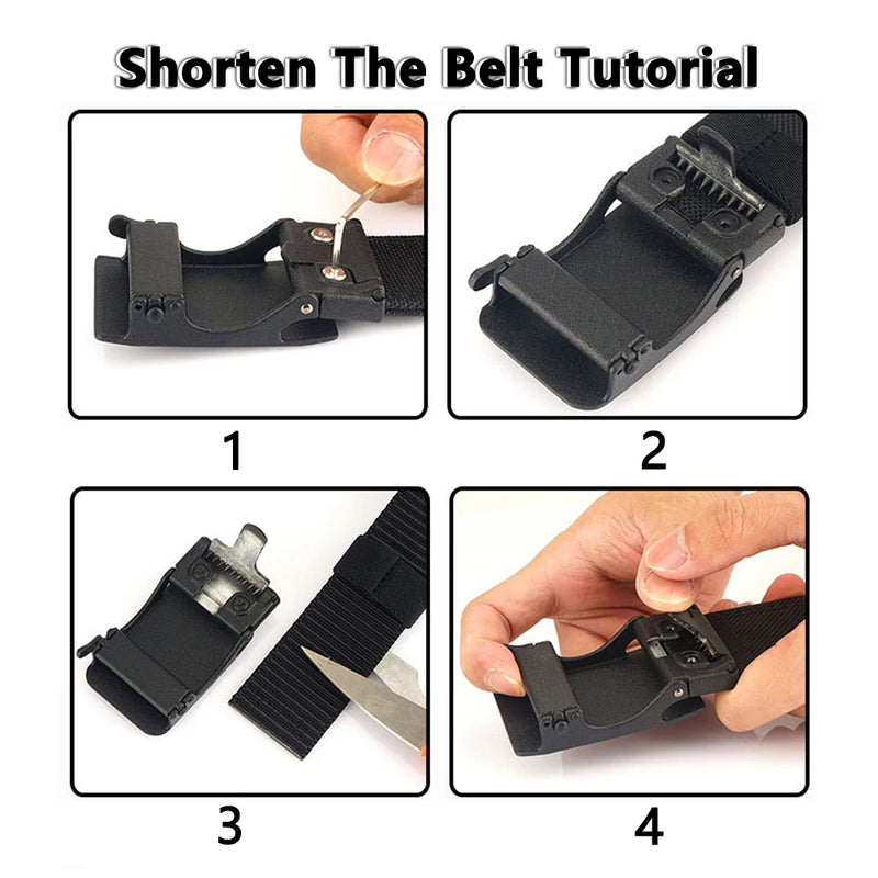 TUSHI New Men's Tactical Belt 1100D Hard Nylon Military Belt For Men Outdoor Casual Metal Automatic Buckle Gun Belt Accessories