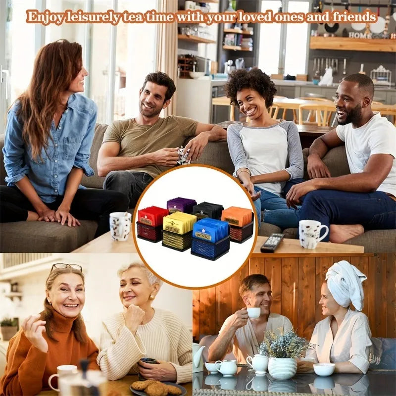 1PC Large capacity metal tea bag storage rack for placing storage rack,tea room,office pantry,, three colors choose from