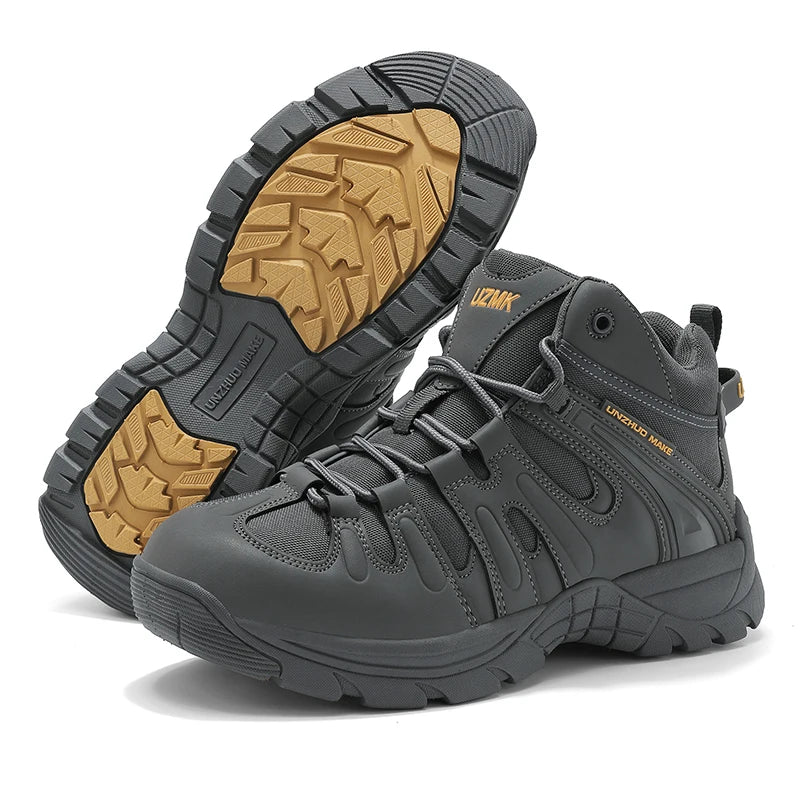 Men's Hiking Boots Four Seasons Anti-Slip Wear-Resistant Shock-Absorbing Breathable Cross-Country Training Boots Casual Walking