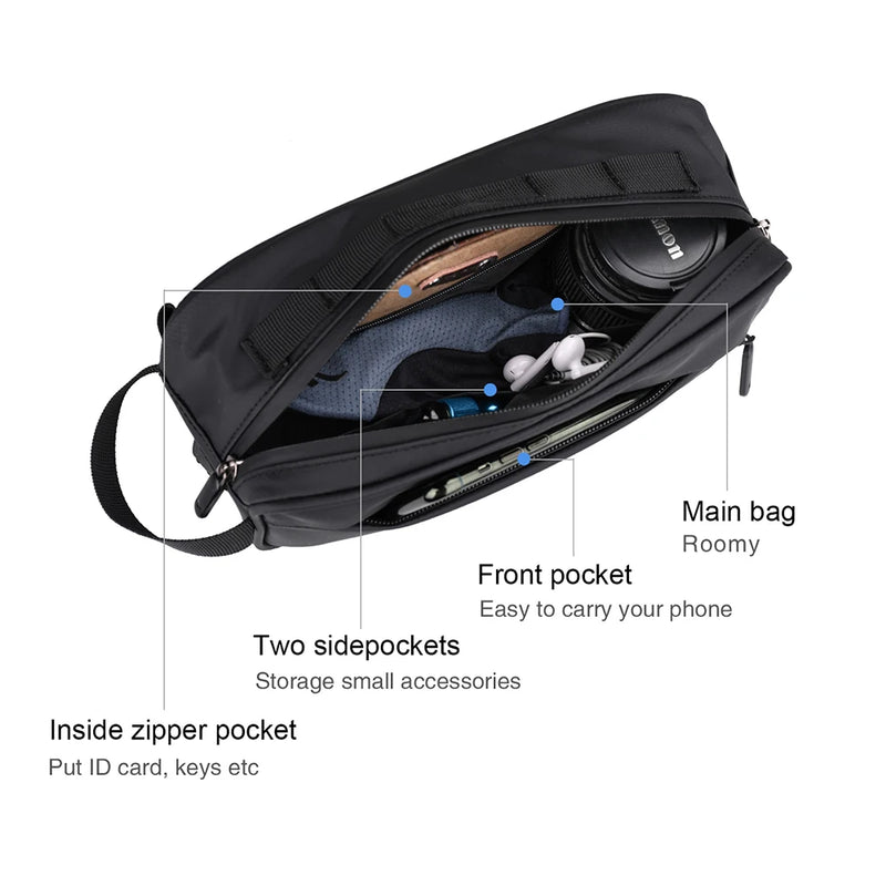 Rhinowalk Motorcycle Bag 3L Moto Tail Bag Bumper Multifunctional Waist Bag Outdoor Motorbike  Side Bag Tool Bag Accessories