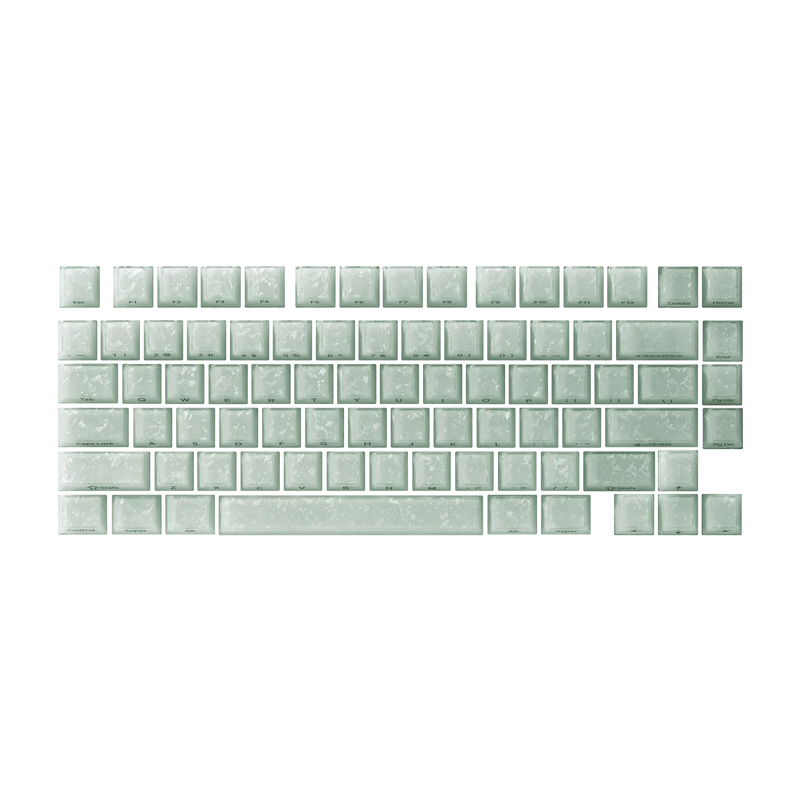Akko Glassy Carbon Fiber Keycap Set Double-Shot Cherry Profile Side-Printed Keycaps for 61/75/87/Full Size Mechanical Keyboard