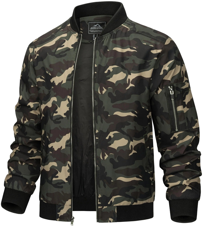 TACVASEN Men's Lightweight Windbreaker Bike Jacket Spring Autumn Casual Zip Up Coat With Pockets Fashion Streetwear Outerwear