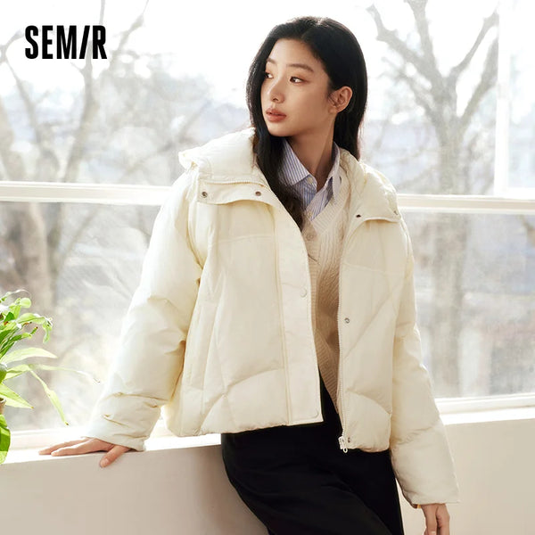 អាវធំ Semir ស្តើងសម្រាប់ស្ត្រីនិទាឃរដូវឆ្នាំ ២០២៦ ការពារទឹកជ្រាប ការពារខ្យល់ ធន់នឹងស្នាមប្រឡាក់ អាវធំរលុងទាន់សម័យធម្មតា