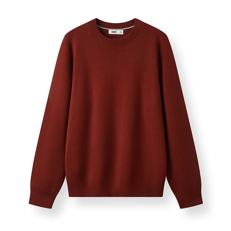 Semir Men Sweater Thermal Warmth Antistatic Fabric Knit Texture Layering Essential Soft Touch 2026 Winter Everyday Style