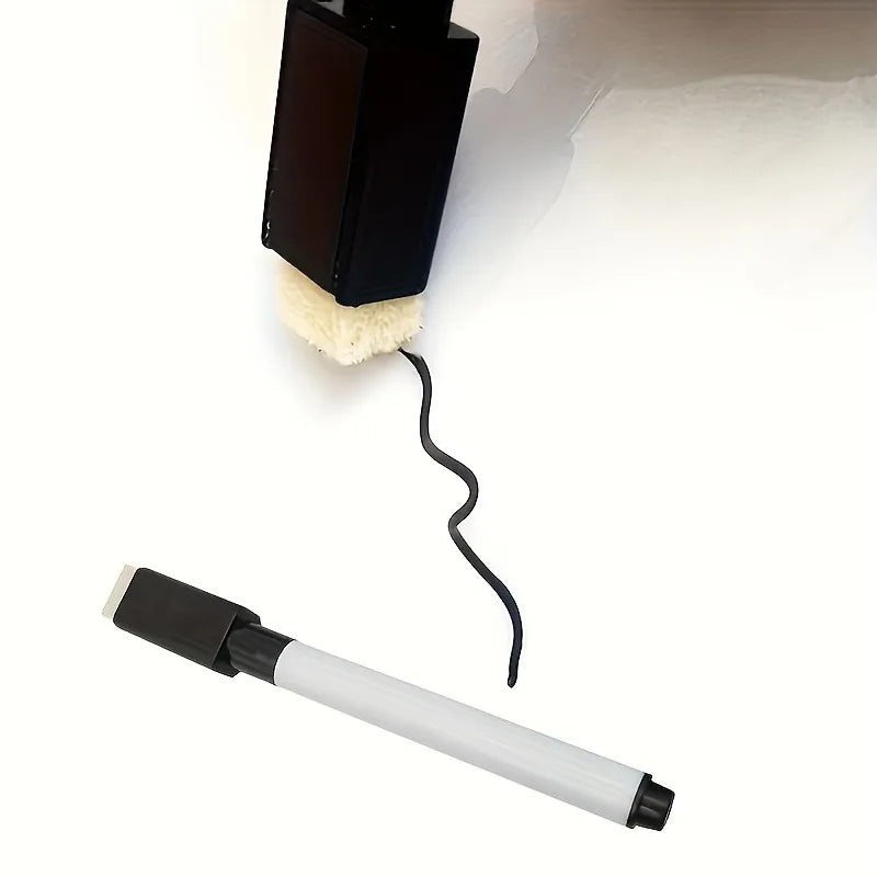 5/10pcs Erasable Whiteboard Marker Pens with Built-In Eraser - Non-Toxic Suitable for Whiteboard, Panels, Plastic Boards.