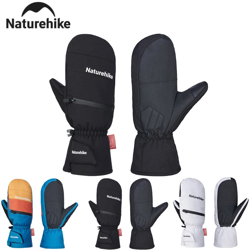 Naturehike 2025 New Thickened Mittens for Skiing Warm Durable Gloves with Windproof Touchscreen-Compatible Multi-Zone Design