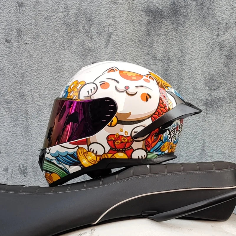 Full face motorcycle helmet double shield racing motorcycle helmet funda casco moto