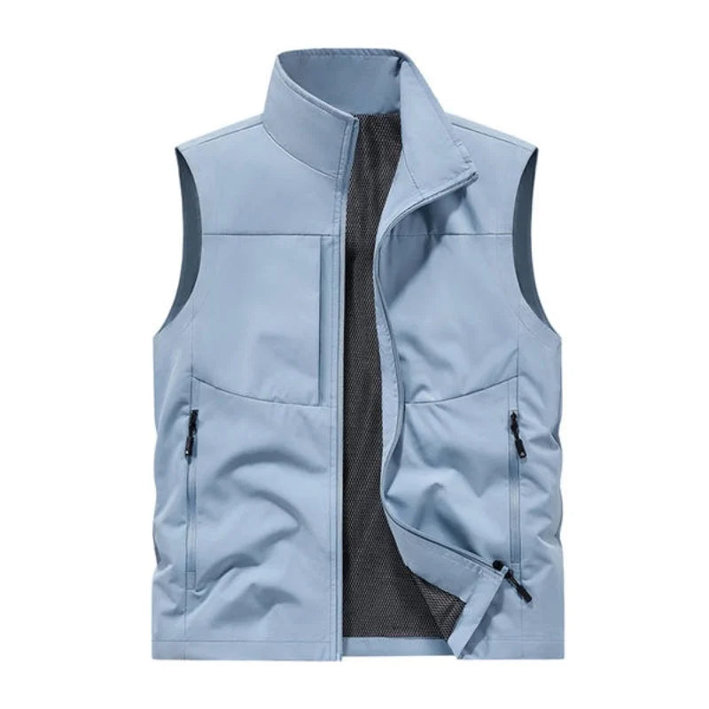 2026 Causal Hiking Fishing Vest Men Waterproof Windproof Sleeveless Running Jacket Motorcycle Outdoor  Biker Vest Men Clothing