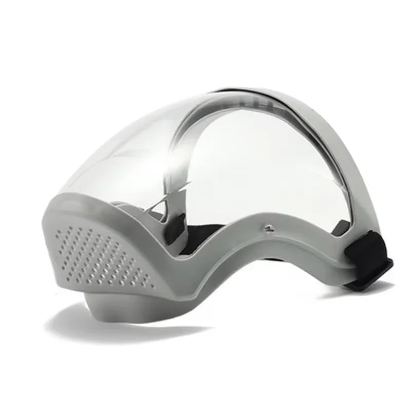Transparent Full Face Shield Anti‑fog Windproof Dustproof Impact Resistant Clear Face Cover Visor For Outdoor Work Daily Protect