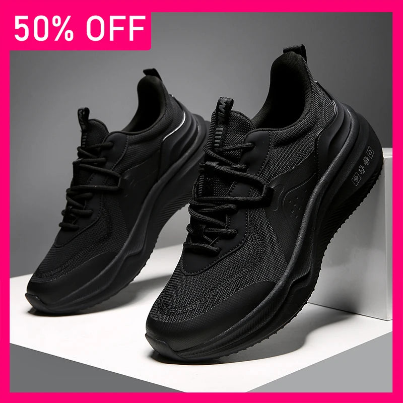 Mens Running Shoes 2026 New Breathe Cushioning Soft Bottom Anti Slip Round Outdoor Fitness Training Sneakers for Men