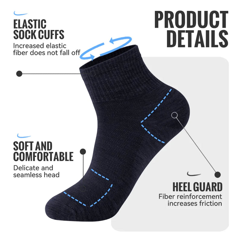 WRELS 1/2/3pairs Merino Wool Socks Hiking Socks Warm Cushion Socks Moisture Wicking Socks Thermal Breathable Soft Sports Socks