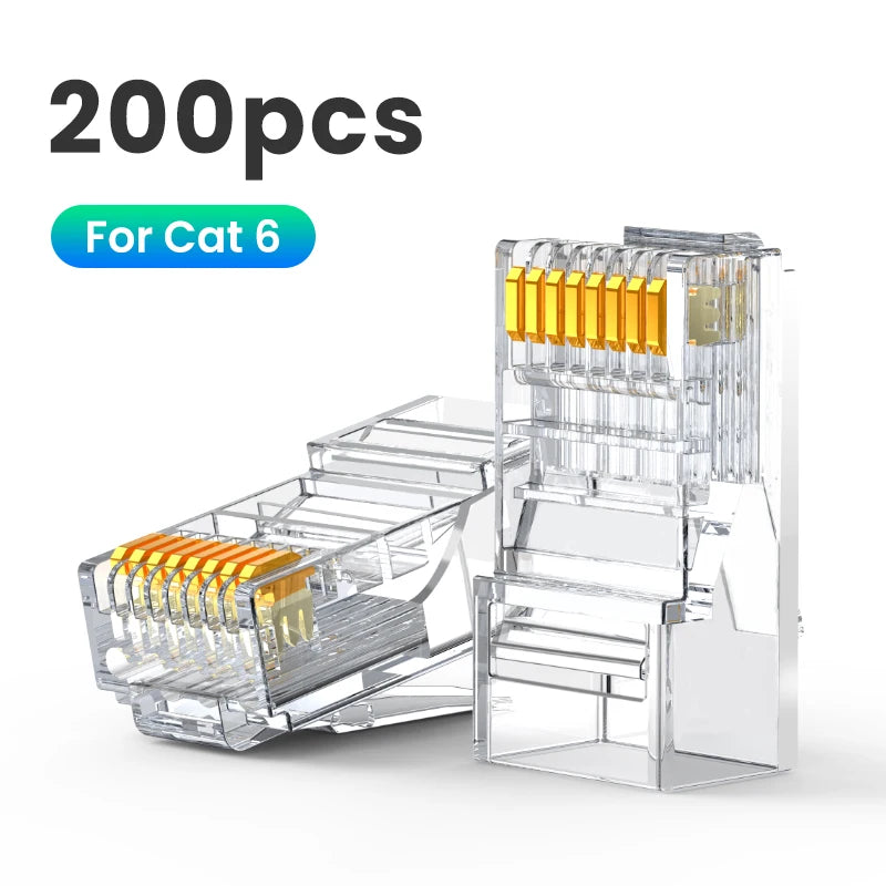 UGREEN RJ45 Connector Ethernet Cable Cat6 Connector 50pcs-300pcs Ethernet Cable Crimp Connectors UTP Network Plug for Network