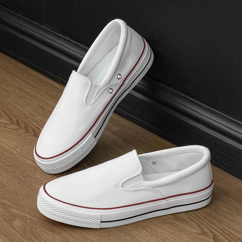 Men's high-quality slip on casual shoes four seasons breathable lightweight soft-sole comfort outdoor walking sports board shoes