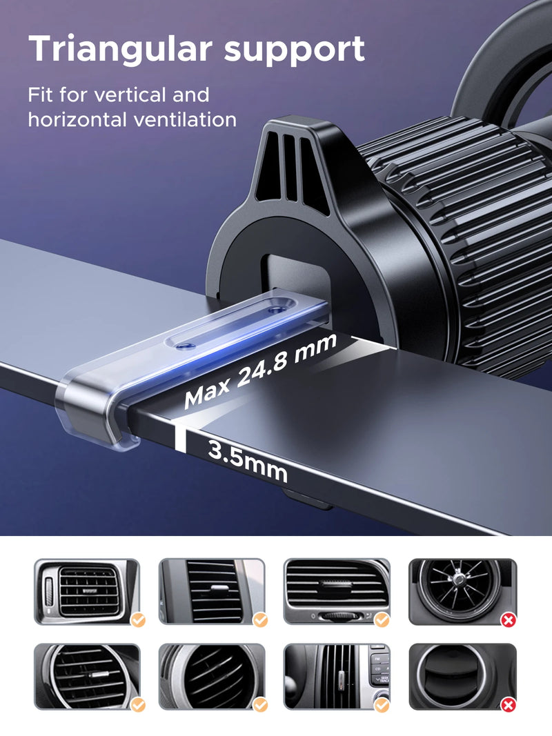 UGREEN Magnetic Car Phone Holder Strong Magnets 2 IN 1 360° Rotatable Car Mount For Magsafe iPhone 16 15 Pro Samsumg S25 Xiaomi