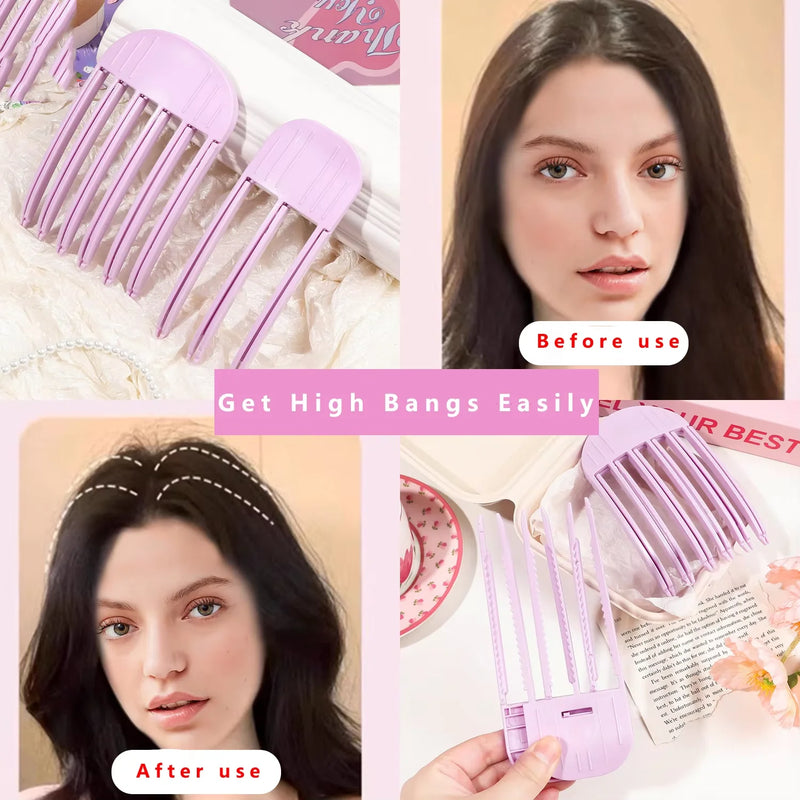 Hair Root Volumizing Comb Clip, High Crown Fluffy Hairstyle Styling Tool, No Crease Hair Lift Insert Pins For Women Flat Hair