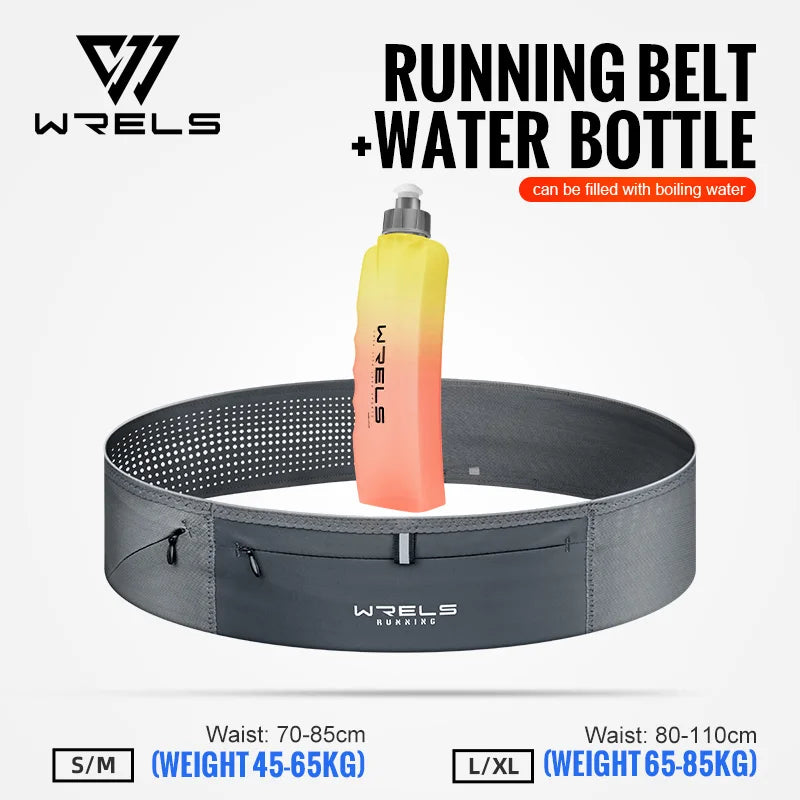 WRELS Waist Bag Ultra-Thin Waist Pack Waterproof Fanny Pack Close-Fitting Elastic Sports Bag Outdoor Invisible Running Waist Bag