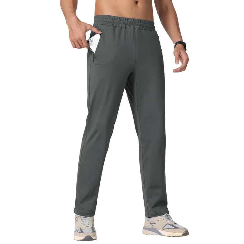TACVASEN Winter Fleece Sweatpants Mens Thermal Warm Work Pants Waterproof Outdoor Sport Running Pants Jogger Casual Trousers