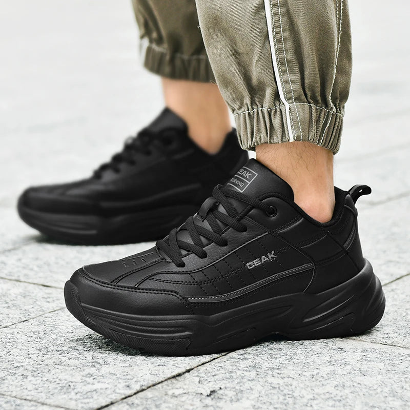Men's Plus-Size Casual Sneakers Four Season New Breathable Soft-Sole Non-Slip Comfort Outdoor Running Shoes Student Sports Shoes