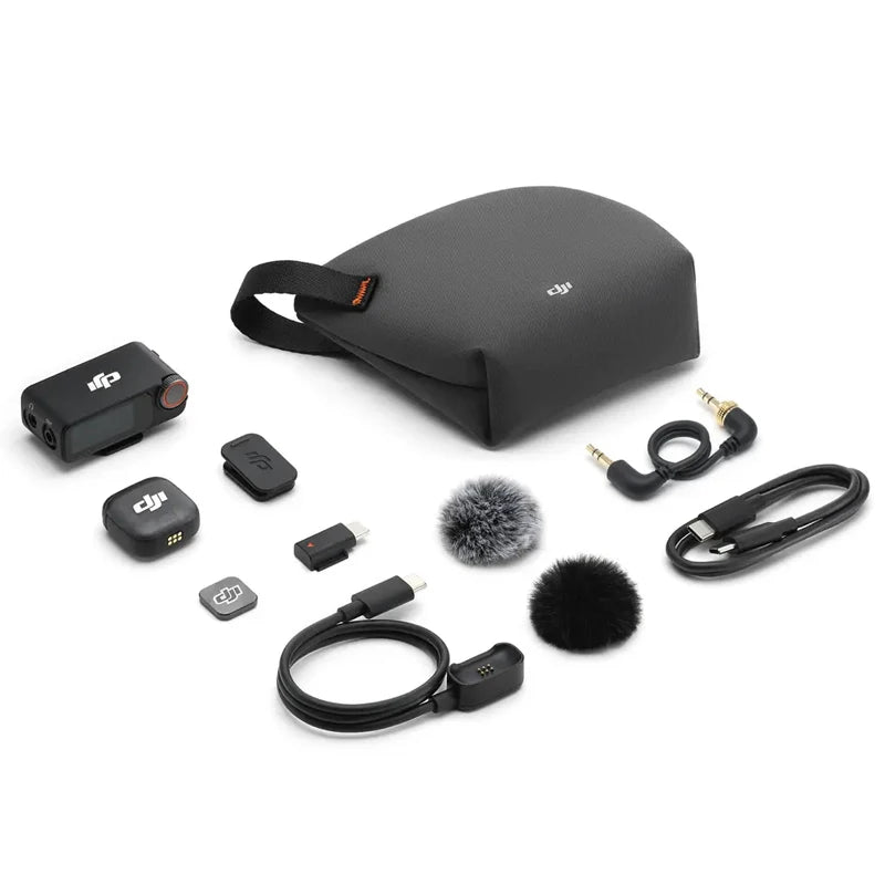 DJI Mic 3 Advanced Mini Wireless Microphone 4TX+8RX Capability Dual Band Anti-Interference, Lossless Audio Transmission